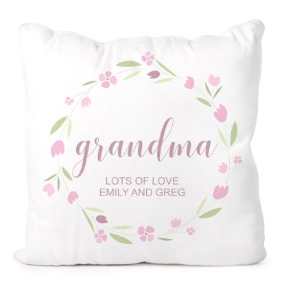 Personalised Floral Cushion Cover