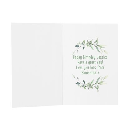 Personalised Floral Message Card - Any message