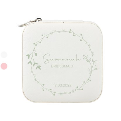Personalised Floral Travel Jewellery Box
