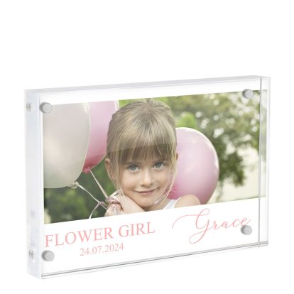 Personalised Flower Girl Photo Block