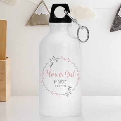 Personalised Flower Girl Water Bottle