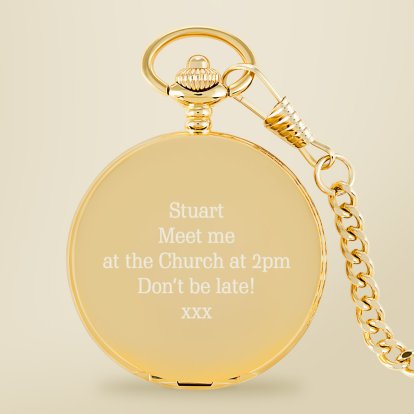 Personalised Fob Pocket Watch - Any Message 