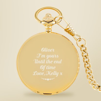 Personalised Fob Pocket Watch - Until The End of Time 