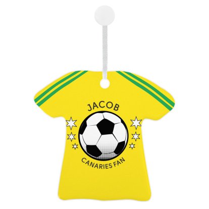 Personalised Football T-Shirt Keepsake - Canaries Fan