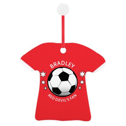 Personalised Football T-Shirt Keepsake - Red Devil's Fan