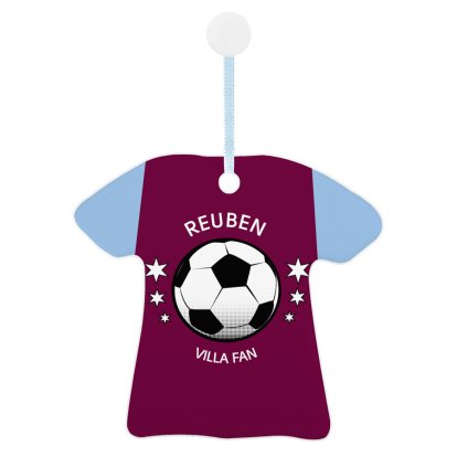 Personalised Football T-Shirt Keepsake - Villa Fan