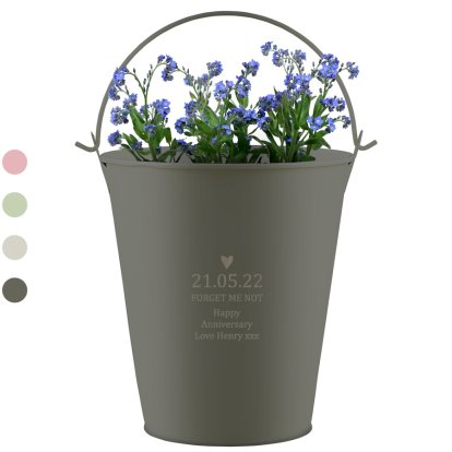 Personalised Forget Me Not Planter