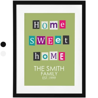 Personalised Framed Poster - Home Sweet Home