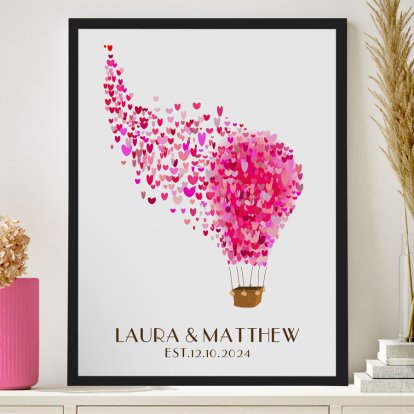 Personalised Framed Poster - Love is in the Air 