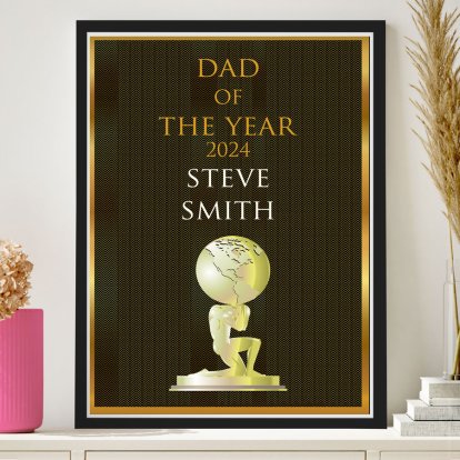 Personalised Framed Poster - Man of The Year 