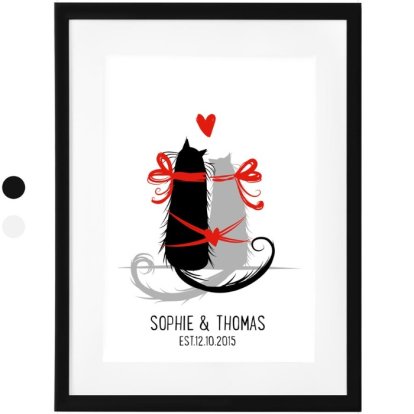 Personalised Framed Poster - Purr-fect Love