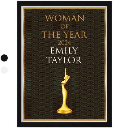 Personalised Framed Poster - Woman of The Year Photo 2