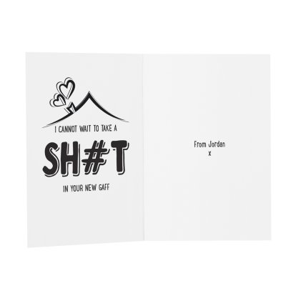 Personalised Funny New Home Message Card