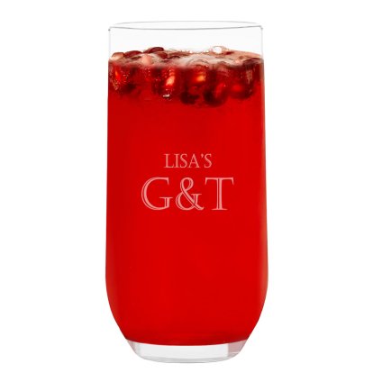 Personalised G&T Glass