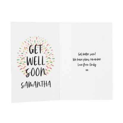 Personalised Get Well Soon Message Card