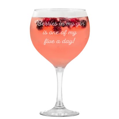 Personalised Gin Glass - Message