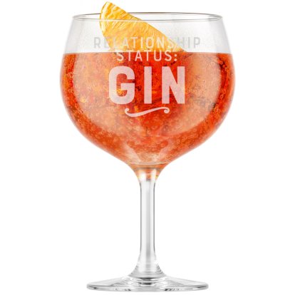 Personalised Gin Glass - Relationship Status