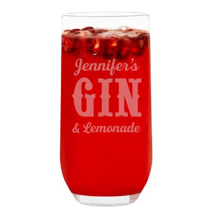 Personalised Gin & Lemonade Glass
