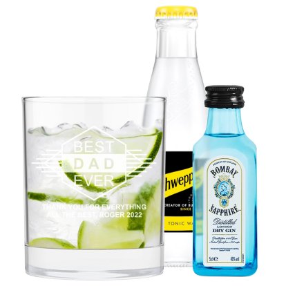 Personalised Gin & Tonic Gift Set - Best Dad Ever