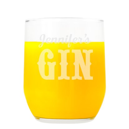 Personalised Gin Tumbler Glass