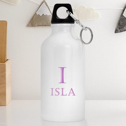 Personalised Girls Water Bottle - Initial and Name
