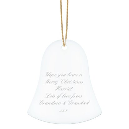 Personalised Glass Bell Decoration - Any Message