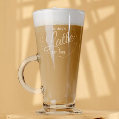 Personalised Glass Latte Mug