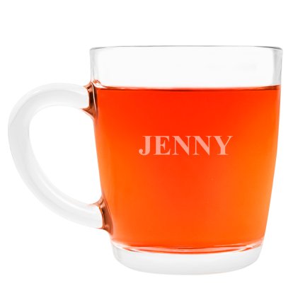 Personalised Glass Tea Cup - Any Name