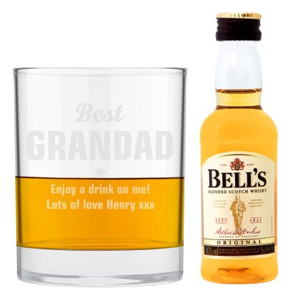 Personalised Glass & Whisky Set - Best