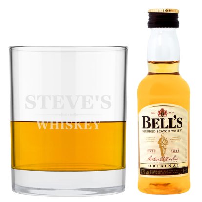 Personalised Glass & Whisky Set