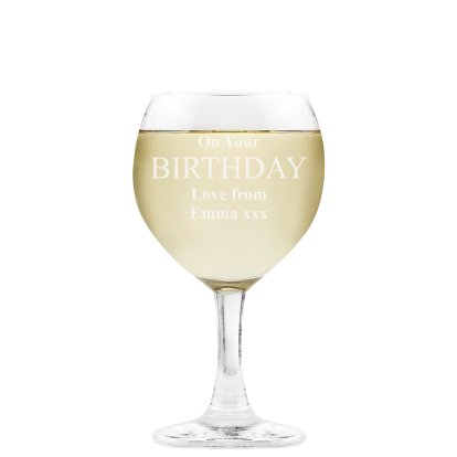 Personalised Goblet White Wine Glass