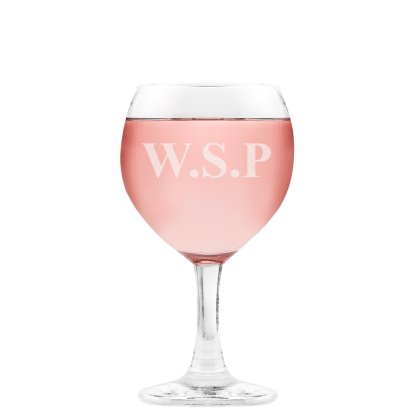 Personalised Goblet Wine Glass - Initials or Name
