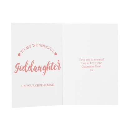 Personalised Goddaughter Message Card
