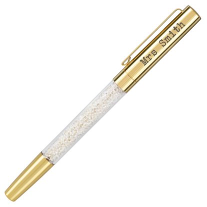 Personalised Gold Crystal Pen