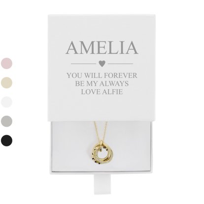 Personalised  Gold or Silver Plated Triple Ring Necklace