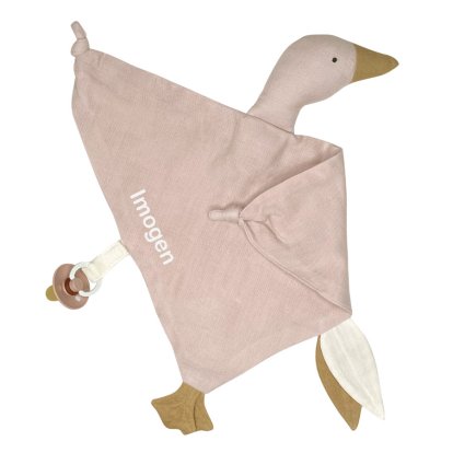 Personalised Goose Comforter - Misty Rose
