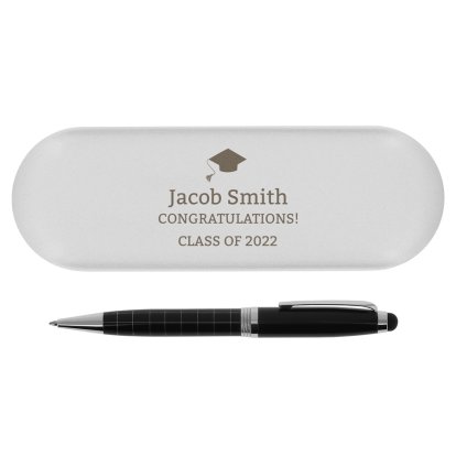 Personalised Graduation Black Pen & Gift Box 