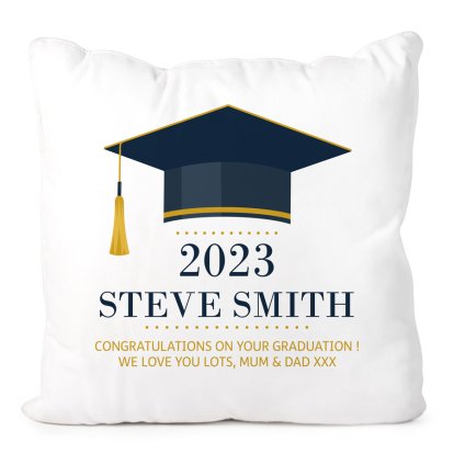 Personalised Graduation Cap Cushion Cover