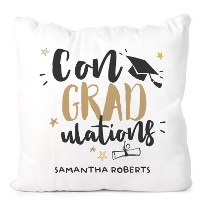 Personalised Graduation Cushion - Congratulations