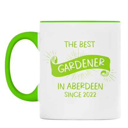 Personalised Green Rimmed Mug - The Best