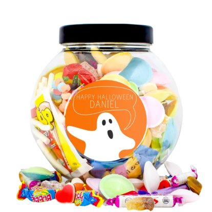Personalised Halloween Ghost Sweet Treat Jar