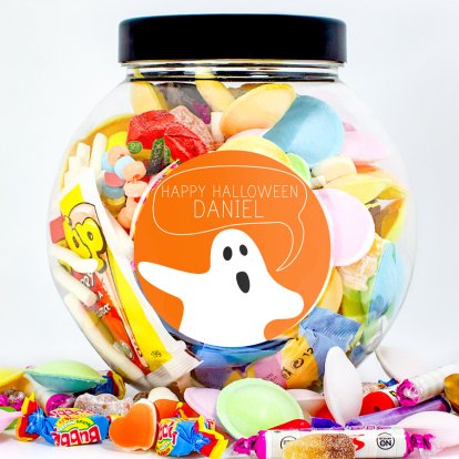 Personalised Halloween Ghost Sweet Treat Jar