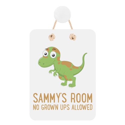 Personalised Hanging Sign - Dinosaur