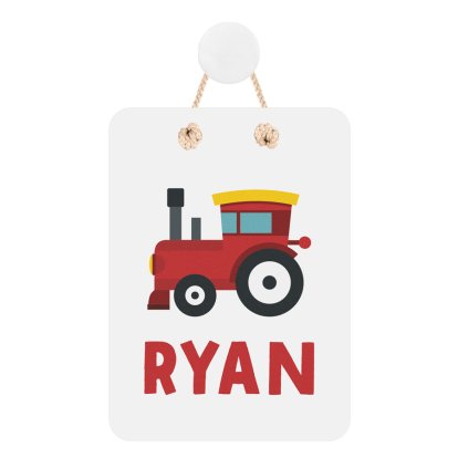 Personalised Hanging Sign - Tractor