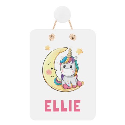 Personalised Hanging Sign - Unicorn