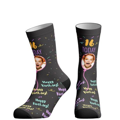 Personalised Happy Birthday Photo Socks