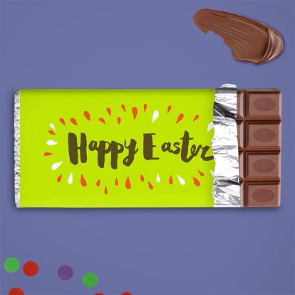 Personalised Happy Easter Chocolate Bar 