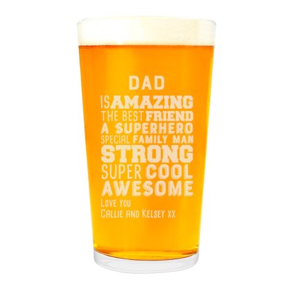 Personalised Pint Glass - He is...
