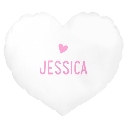 Personalised Heart Cushion Cover - Name 