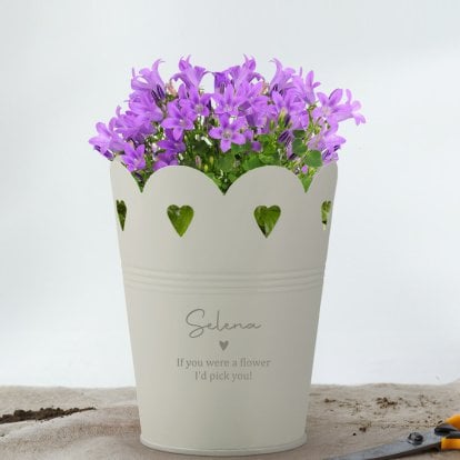 Perrsonalised Heart Cut Out Planter